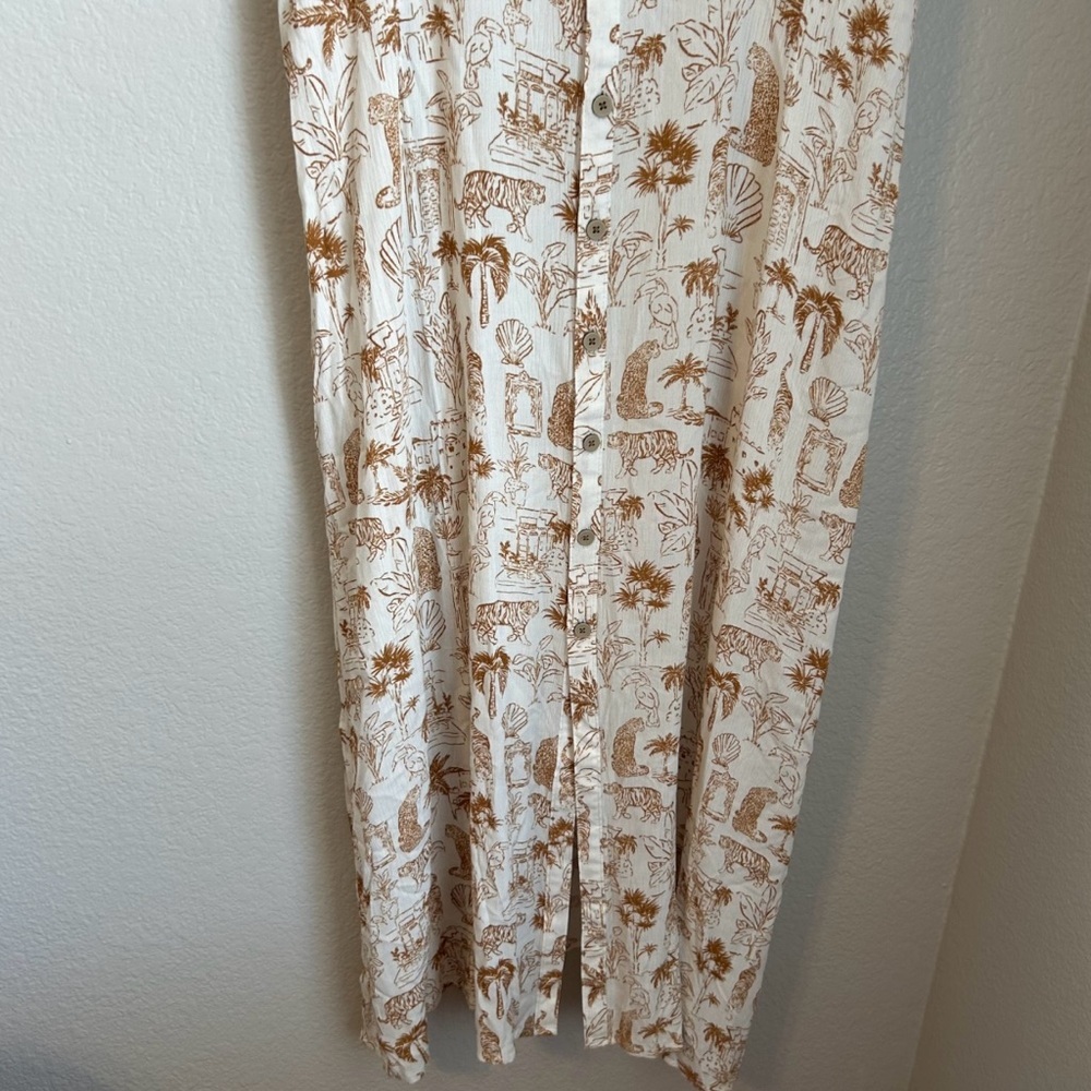 O'Neill White and Tan Floral Maxi Dress - Picture 8 of 12